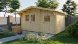 Cabane en rondins - Abri de jardin Fraga | 34 mm | pin gris imprégné