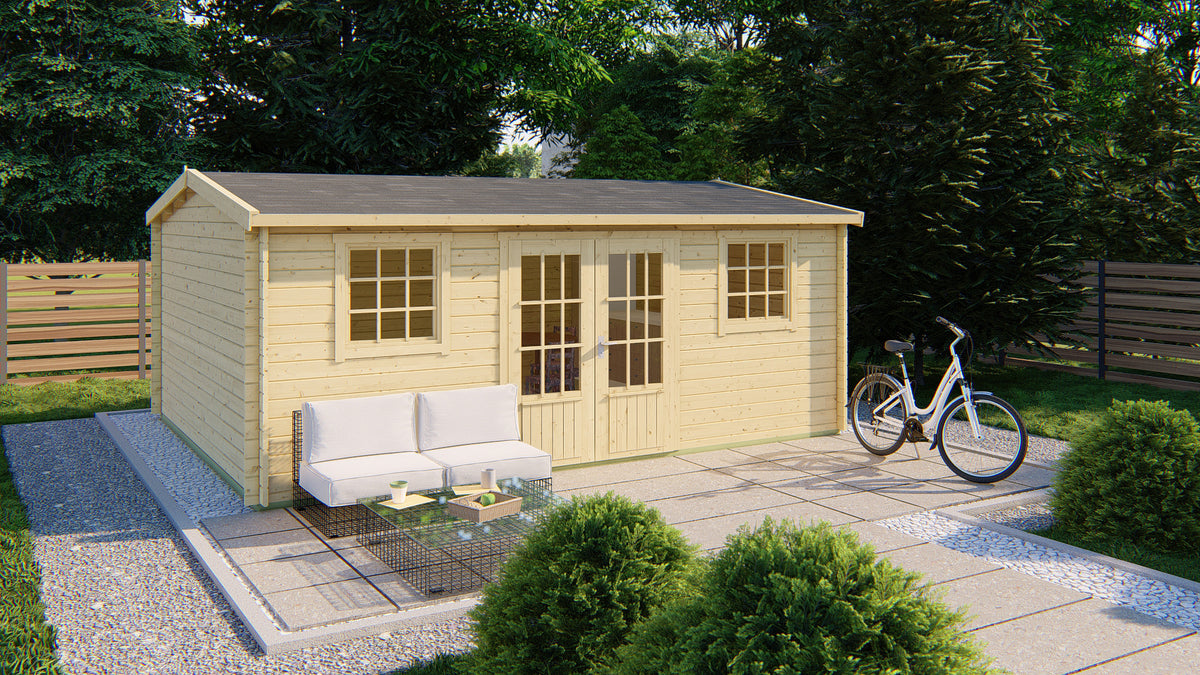 Cabane en rondins - Maison de jardin Dianne | 40 mm | Bois imprégné de classe rouge