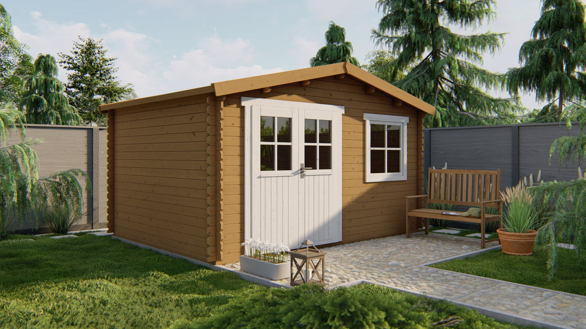 Cabane en rondins - Abri de jardin Gorliz | 28 mm | non traité
