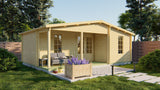 Cabane en rondins - Maison de jardin Ollie | 70 mm | vert pin imprégné