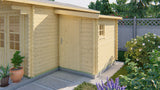 Cabane en rondins - Maison de jardin Kit de toilette annexe | 28 mm | non traité