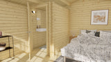 Toilettenset für Blockhütten, groß | 28 mm | unbehandelt