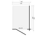 Toilettenset für Blockhütten, groß | 28 mm | unbehandelt