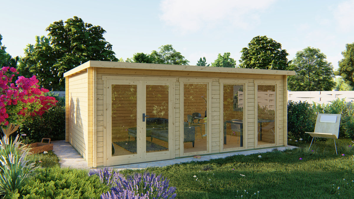 Cabane en rondins - Maison de jardin Gabriella | 58 mm | non traité