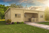 Blockhaus - Gartenhaus Extremadura | 44 mm | braun imprägniert
