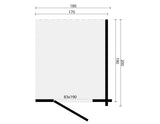 Blockhütte - Gartenhaus Toiletten-/Duschset XXXL | 70 mm | unbehandelt