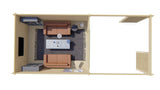 Blockhaus - Gartenhaus Casper | 58mm | Fichtengrün imprägniert
