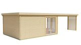 Blockhaus - Gartenhaus Casper | 58mm | Fichtengrün imprägniert