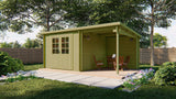 Cabane en rondins - Maison de jardin Dora | 28 mm | Bois imprégné de classe rouge