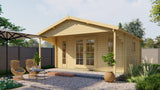 Cabane en rondins - Abri de jardin Emiel | 44 mm | vert pin imprégné