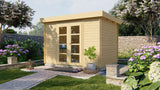 Cabane en rondins - Abri de jardin Hypermoderne | 28 mm | Bois imprégné de classe rouge