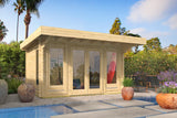 Cabane en rondins - Maison de jardin James | 44 mm | vert pin imprégné