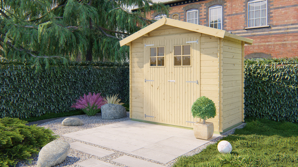 Cabane en rondins - Maison de jardin Malva | 19 mm | pin brun imprégné
