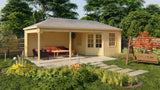 Blockhaus - Gartenhaus Paiva | 44mm | Fichte grau imprägniert
