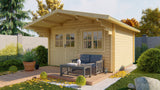Cabane en rondins - Maison de jardin Stian | 58 mm | pin brun imprégné