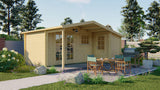 Blockhaus - Gartenhaus Wolfgang | 44mm | Fichte braun imprägniert