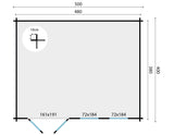 Blockhaus - Gartenhaus Annabel | 40mm | Fichte braun imprägniert