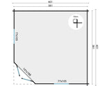 Blokhut - Tuinhuis Lotte | 44 mm | vuren grijs geïmpregneerd