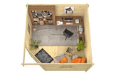 Blockhaus - Gartenhaus Lotte | 44mm | Fichte Red Class Holz imprägniert