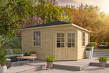 Blockhaus - Gartenhaus Lotte | 44mm | Fichte grau imprägniert