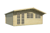 Blockhaus - Gartenhaus Tova | 44mm | Fichtengrün imprägniert