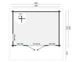 Blockhütte - Gartenhaus Whitegate | 70 mm | braun imprägniert