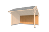 Verticale Wand Wisselsponning Type H Red Class Wood 400 x 120 cm