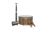 Hottub met externe RVS kachel Ø180 cm Thermowood
