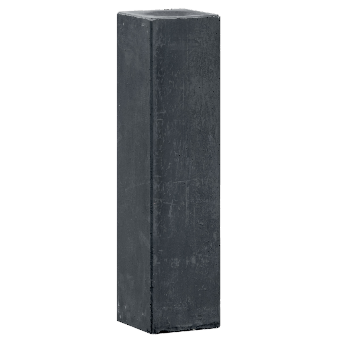 Socle en béton Berton© 12,0 x 12,0 x 60,0 cm, anthracite, douille M16, petit biseau
