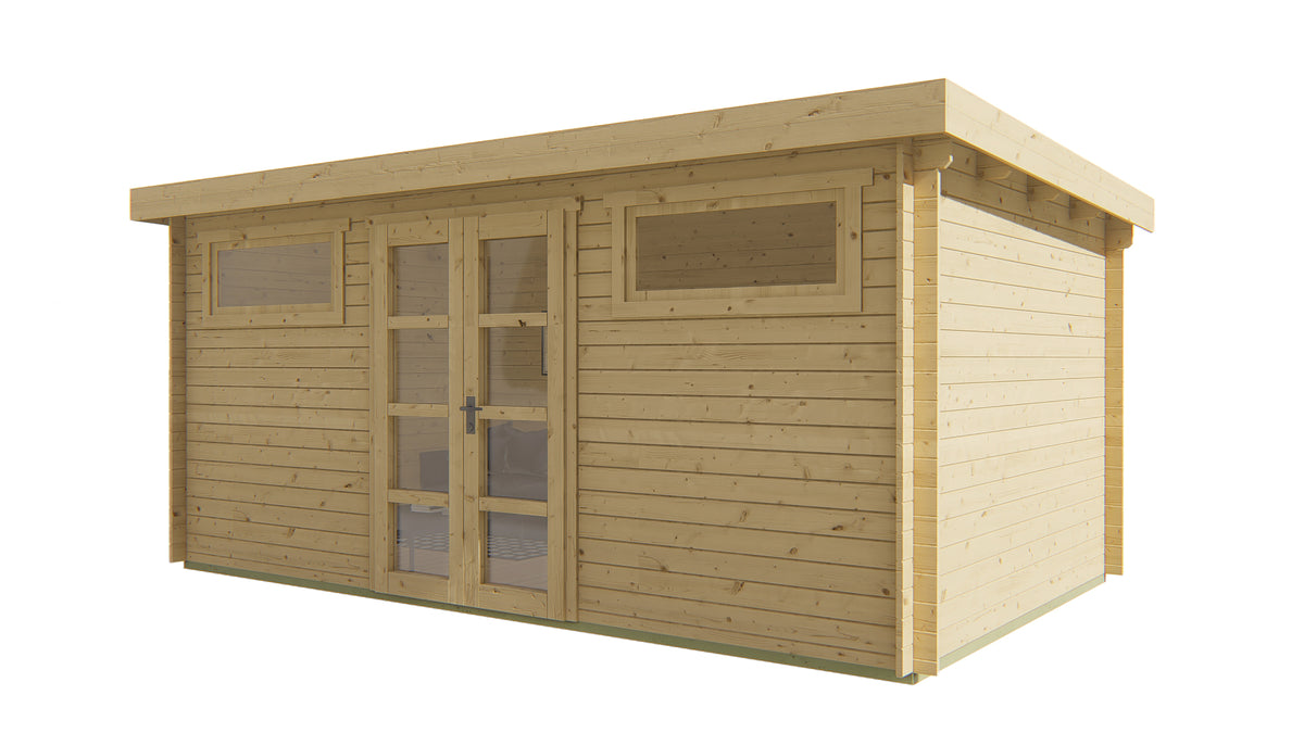 Blockhaus - Gartenhaus Zerja | 28 mm | grün imprägniert