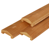 Standard-Kiefernabdeckungsregel | Pyramide 3,5x8,5x180cm | 3-Bretter-Abstand | braun imprägniert