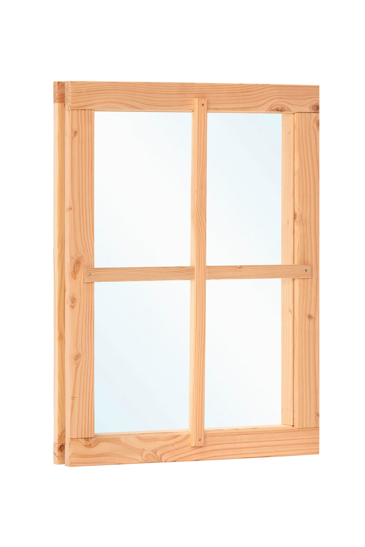 Fenêtre fixe Douglas L642 x H812 mm (dimensions extérieures) incl. barres, ferrures de fenêtre en acier inoxydable