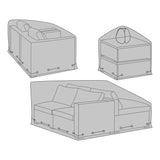 Garcia – Bezüge – Schwarz – 210 g/m2 600D Polyester – 3er-Set