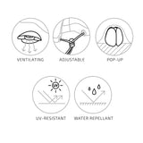 Garcia – Bezüge – Schwarz – 210 g/m2 600D Polyester – 3er-Set