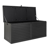 David - boîte à coussin - noir - plastique - 146,5x61x64,5 cm