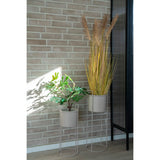 Mila - jardinière - sable - acier - lot de 2