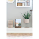 Sophia - jardinière - sable - acier - ø21,5x36 cm