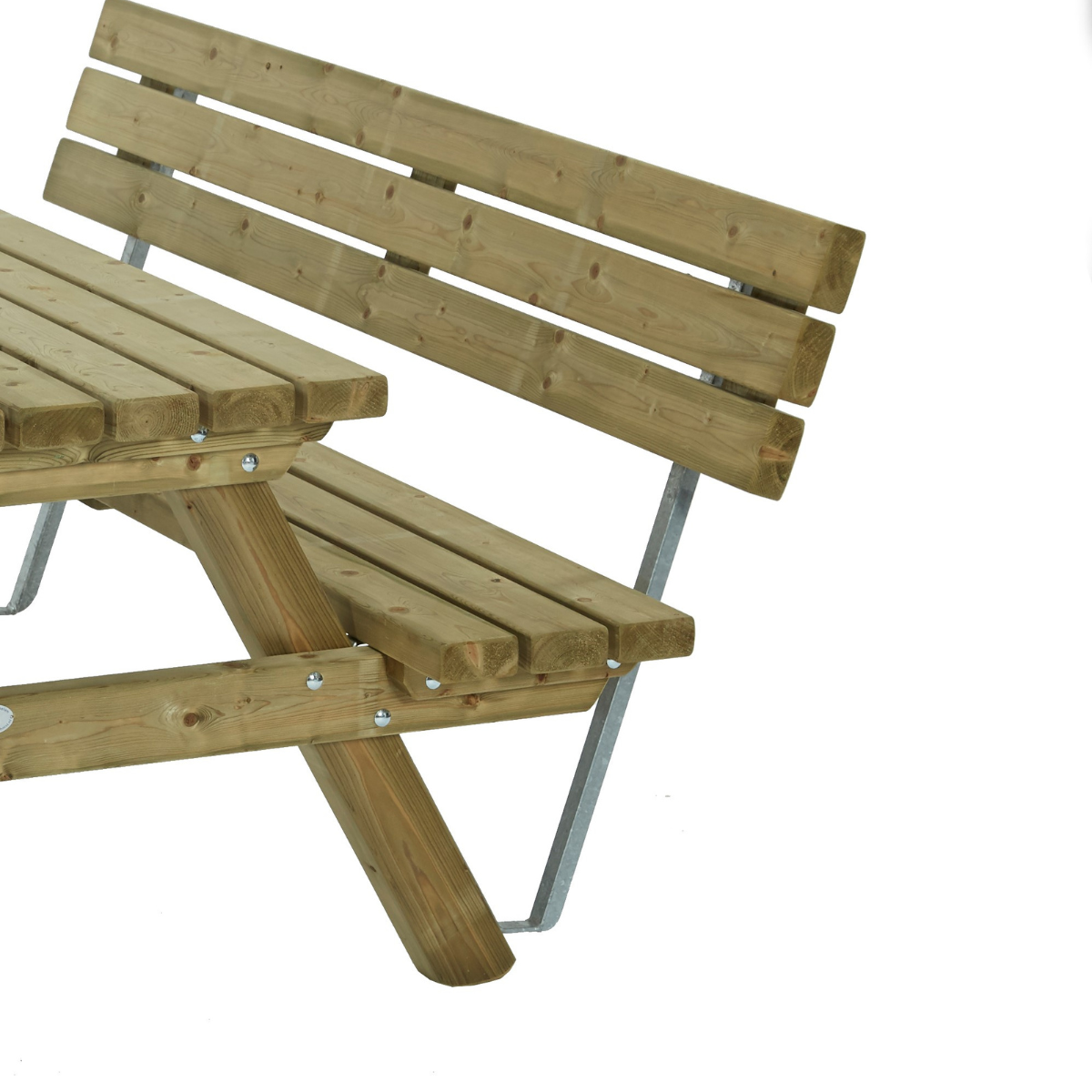 picknick tafel met rugleuning die je er op en er af kan halen van goed kwaliteit hout  