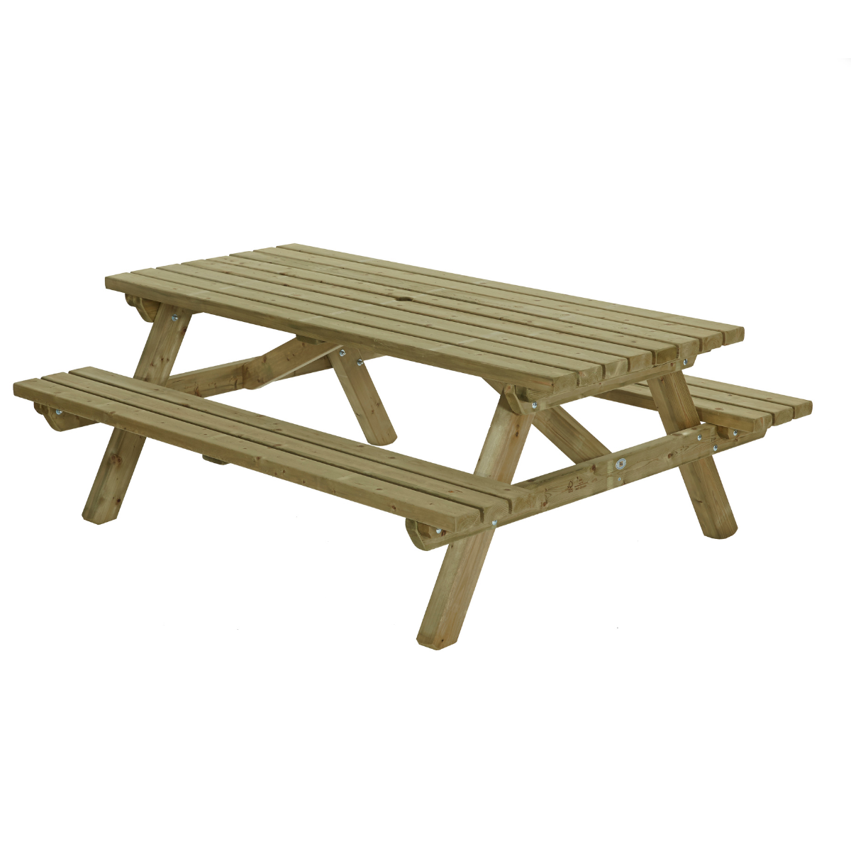 picknicktafel met gat voor parasol goede kwaliteit van hout voor in tuin 