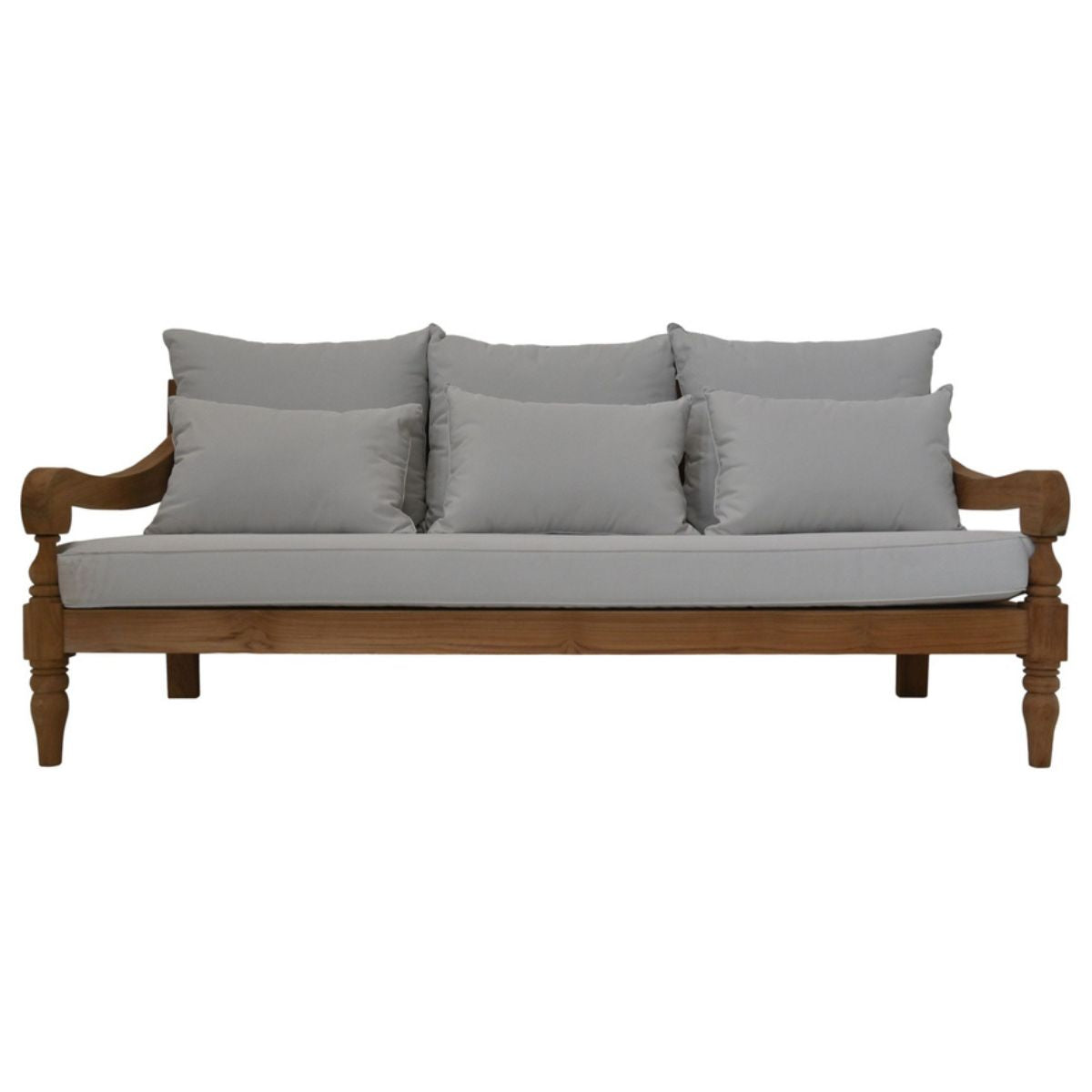 Een afbeelding van de Bahama 3,5-zits sofa, perfect voor buiten, met een mix van stijl en duurzaamheid.