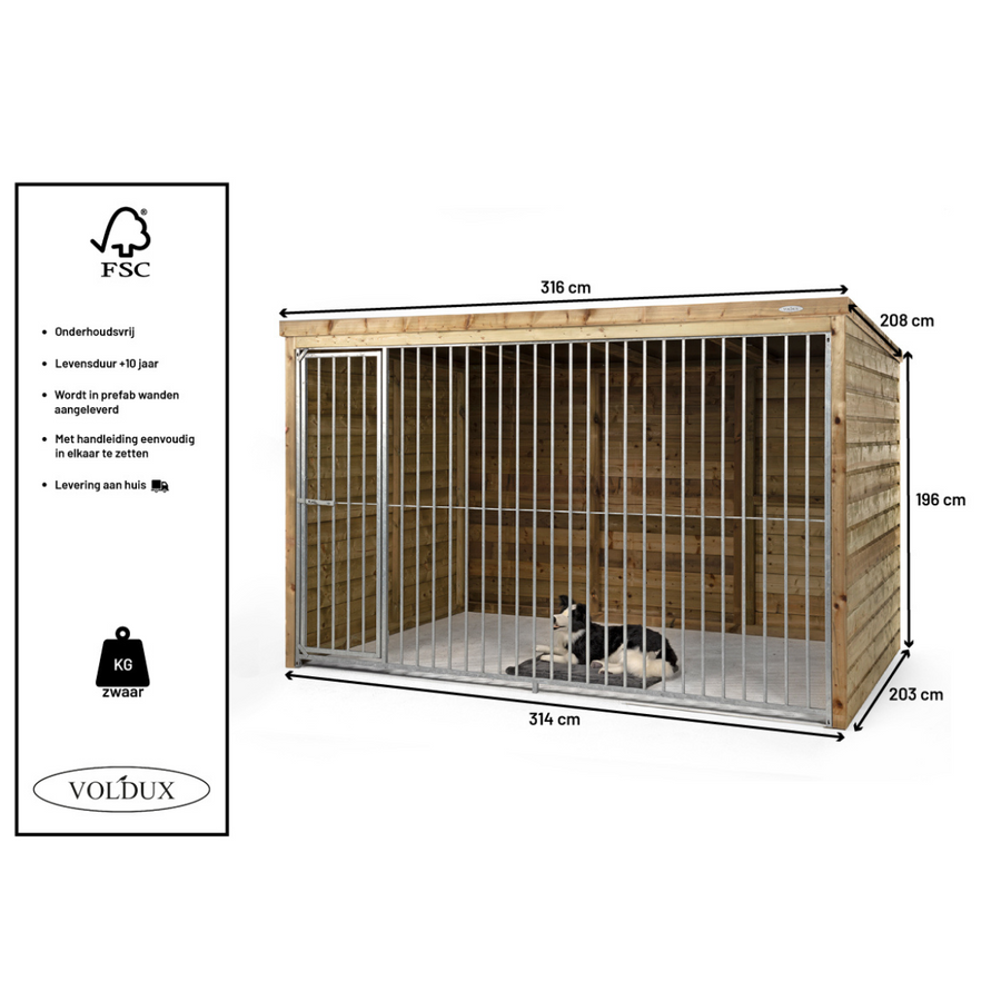 Maattekening Hundehütte Bär