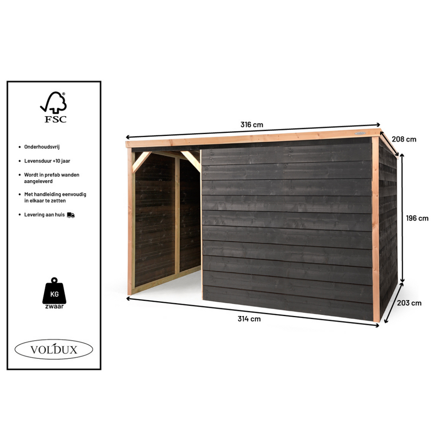 Maattekening Tuin Schuur December