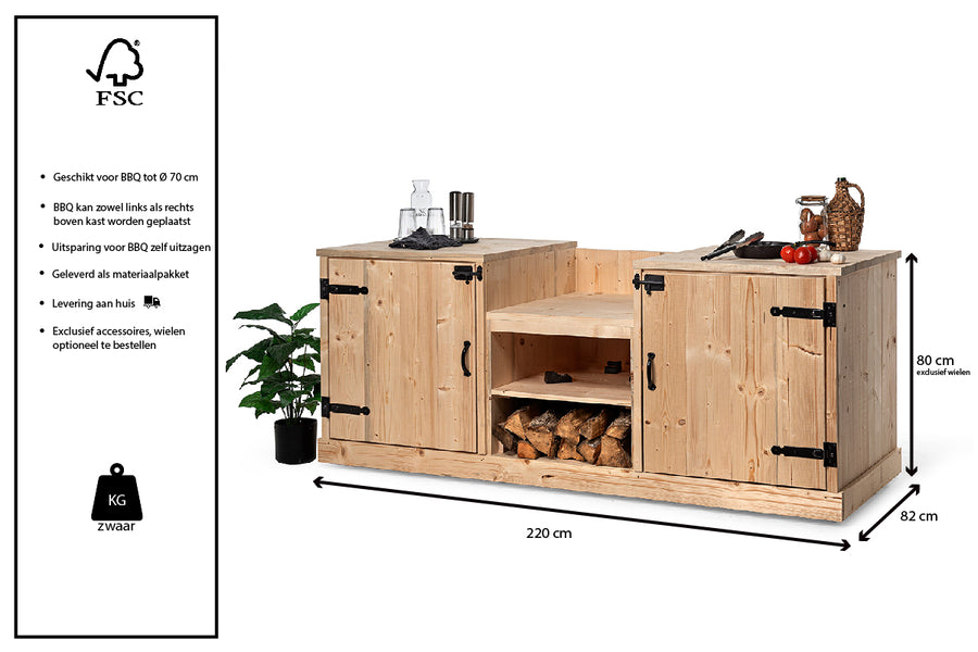 Maattekening Buitenkeuken Danilo