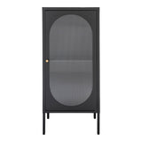 Jackson - Vitrine - Schwarz - Stahl und Glas - 35x50x110 cm
