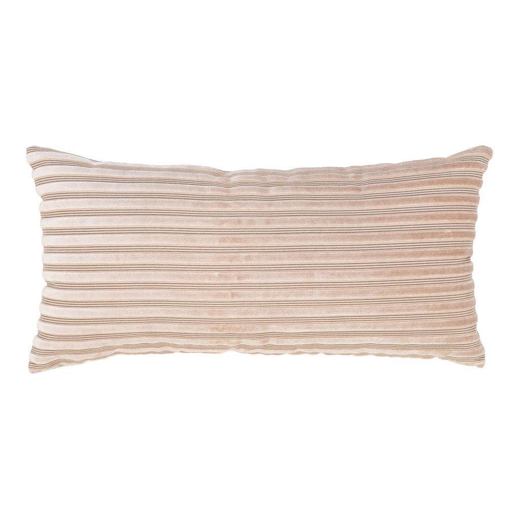Joseph - kussen - beige - rayon en polyester - 30x60 cm