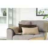 Joseph - kussen - beige - rayon en polyester - 30x60 cm