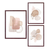 Visser - fotolijsten set - donkerbruin - MDF en glas - set van 3