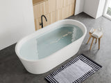 Richard - badmat set - wit en zwart - 100% katoen - 80x50 cm