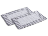 Charlotte - Badematten-Set - Weiß/Grau - 100 % Baumwolle - 80x50 cm