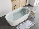 Charlotte - Badematten-Set - Weiß/Grau - 100 % Baumwolle - 80x50 cm